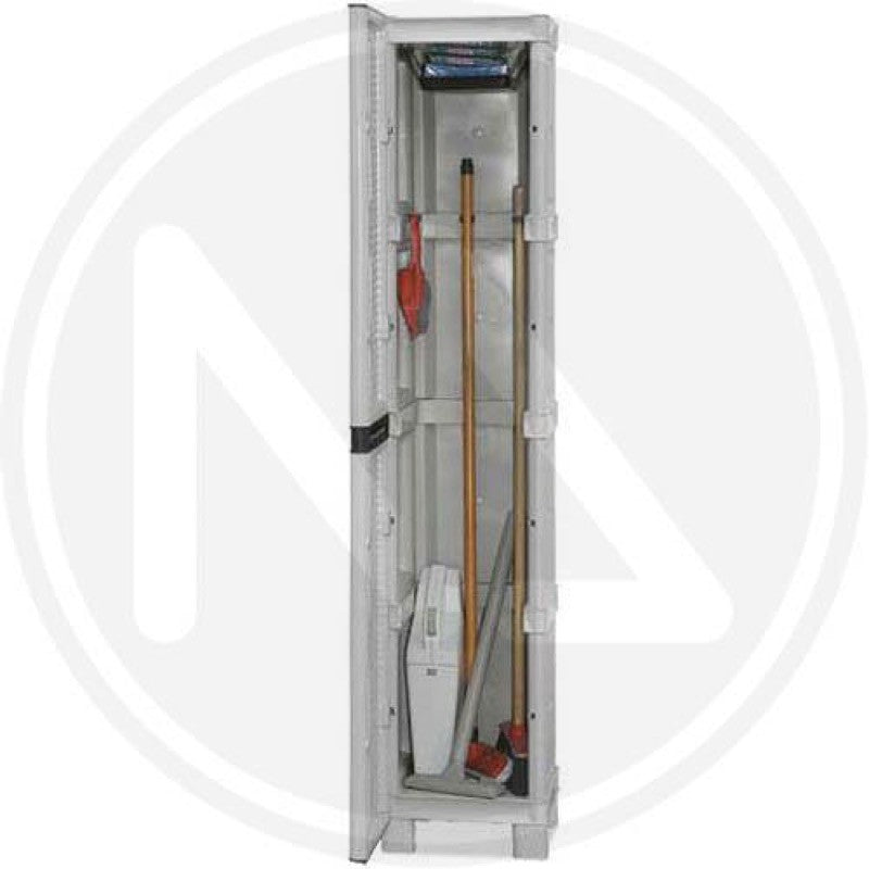 Image of ARMADIO PORTASCOPE A COLONNA IN RESINA CM.35x39x172H GRIGIO ARrossoO GIARDINO