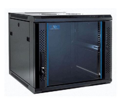 Armadio Rack a parete 6 unità - 19" - dimensioni 370X600 - Pareti laterali removibili con predisposizione serrature - Montanti regolabili in profondit