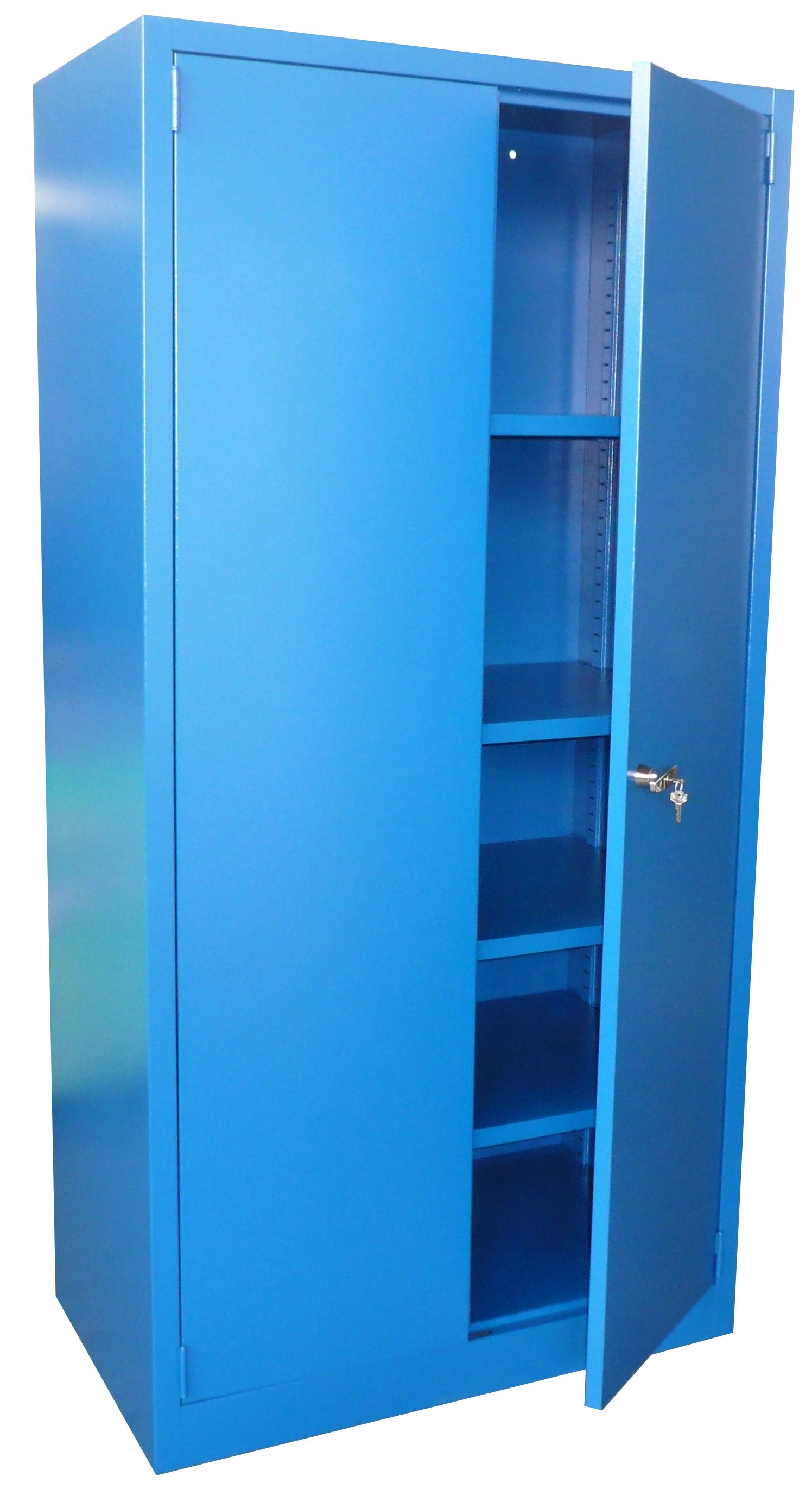 Armadio verniciato per officine in lamiera sp. 10/10 fornito montato con cassetti e ripiani interni cm. 100x50x200h