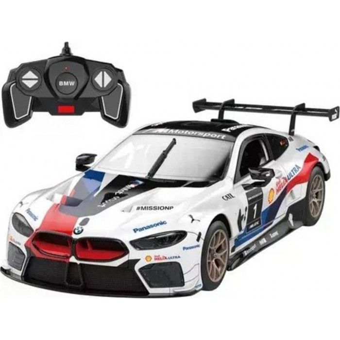 Image of Auto telecomandata - TURBO CHALLENGE - BMW M8 GTE - Bianco - 1/18 - Montaggio semplice