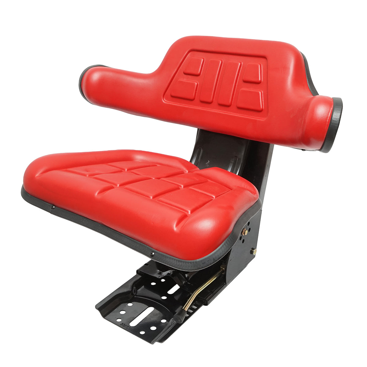 Sedile rosso per trattore con tripla regolazione e ammortizzatore U-445 e U-650.