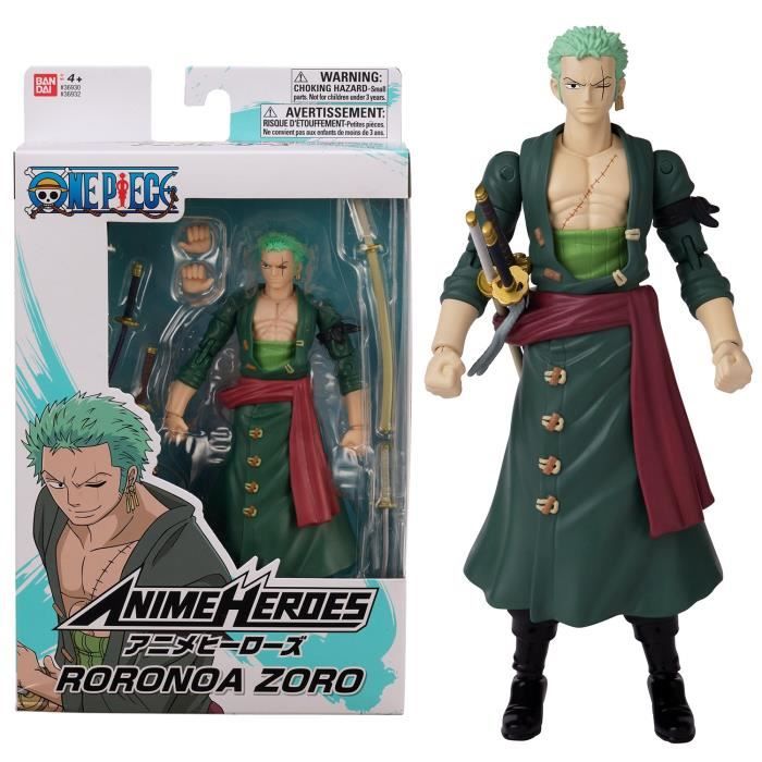 Image of BANDAI Anime Heroes - One Piece - Figura di eroi anime 17 cm - Roronoa Zoro
