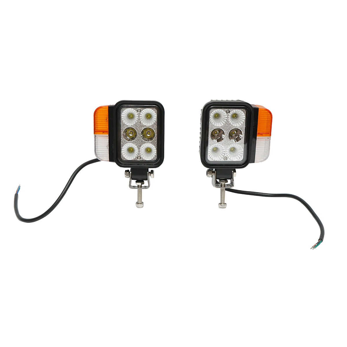 Set di fari universali per trattore, sinistra e destra, con LED 10-80V, temperatura colore 6000K, posizioni LED da 3W e segnalazione LED da 3W, Breckn