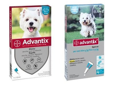 BAYER ADVANTIX SPOT ON CANI DA 4 a 10 KG 4 PIPETTE