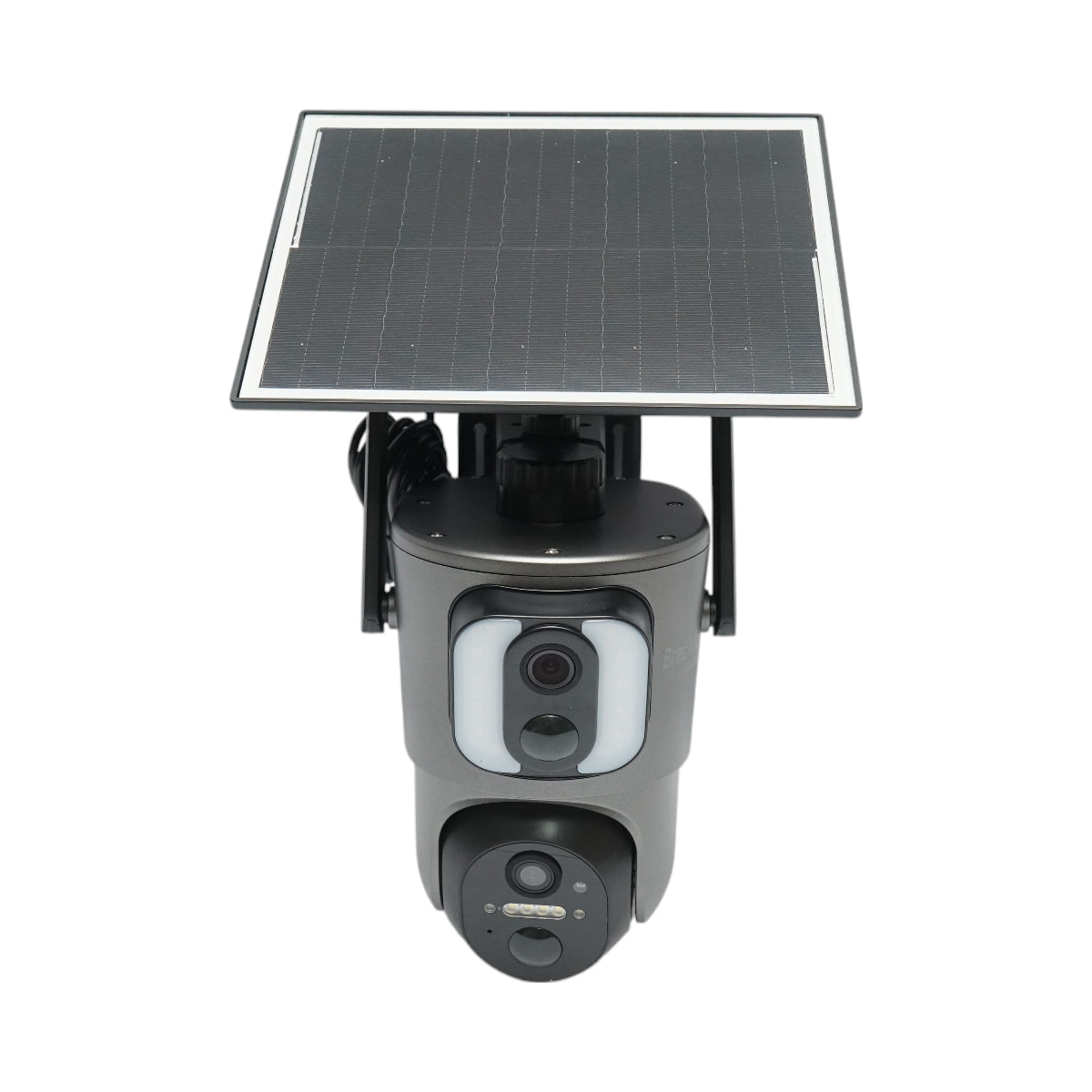 Image of Telecamera di sorveglianza con lente doppia 6 MP, 4G, WIFI 2.4 GHz, pannello solare, batteria da 13.500 mAh, controllo PTZ, sensore di movimento, rilevamento umano PIR, visione notturna IR intelligente e applicazione Ubox
