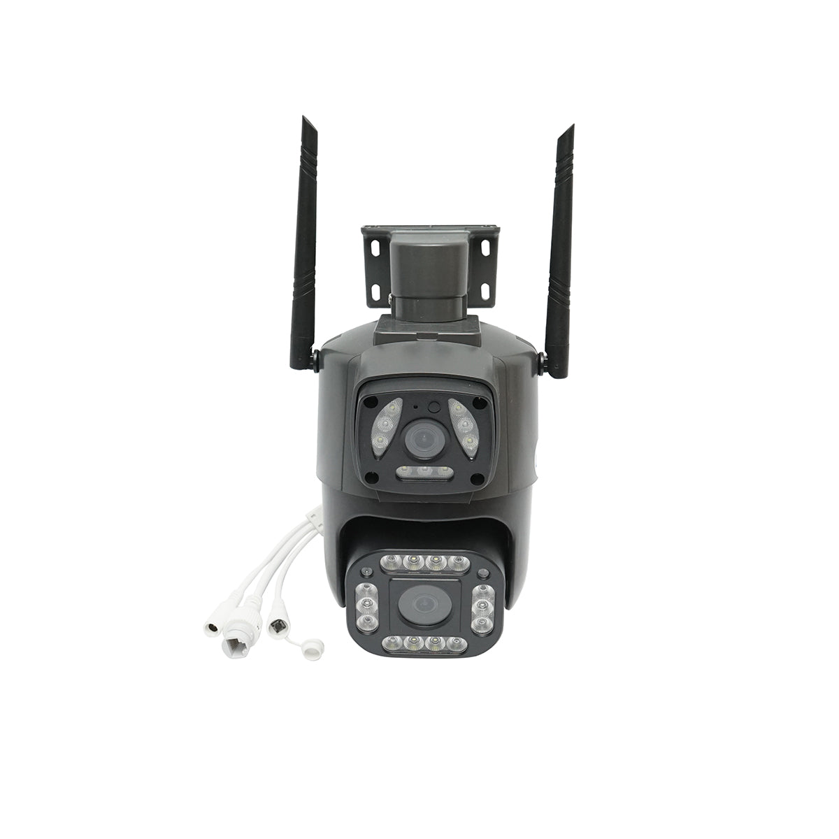 Image of Telecamera di videosorveglianza a doppio obiettivo da 8 MP, 4G 1080P, PTZ con sensore di movimento, rilevamento umano e applicazione V380 Pro