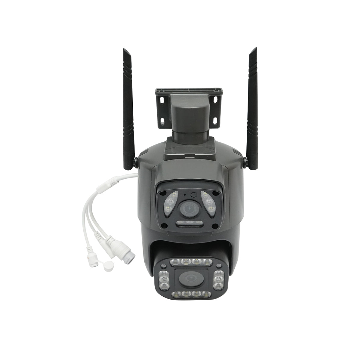 Image of Telecamera di videosorveglianza a doppio obiettivo da 8 MP, P2P WIFI 2.4G 1080P, PTZ con sensore di movimento, rilevamento umano e applicazione V380 Pro
