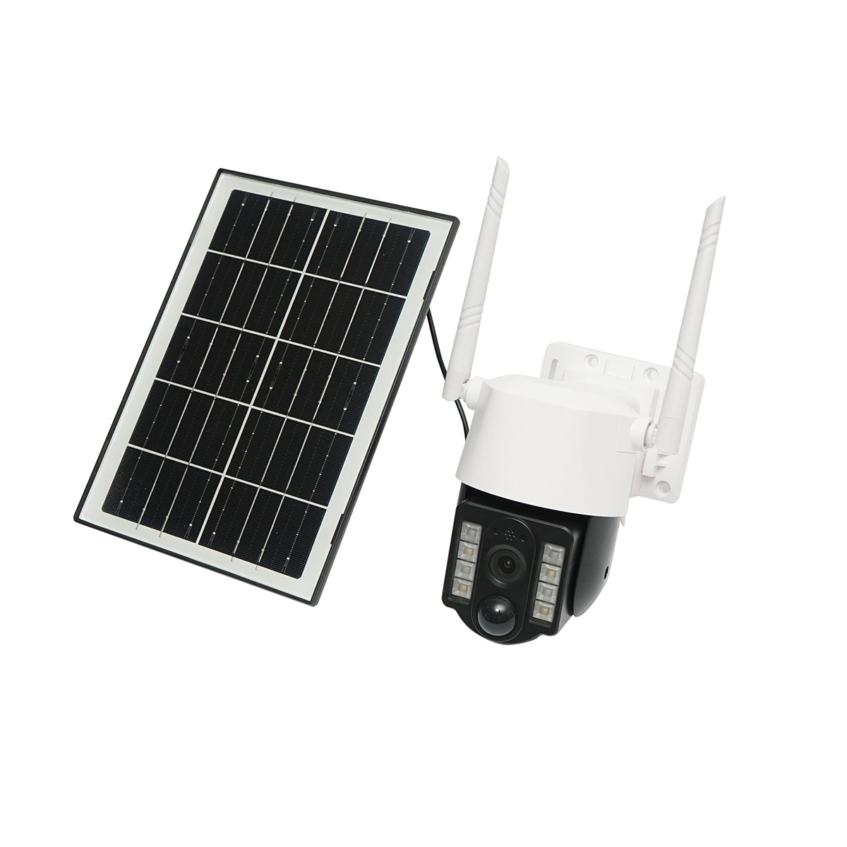 Image of Telecamera di videosorveglianza da 3MP, WIFI 4G rotante con pannello solare da 5W, PTZ, 1080P, sensore di movimento, visione notturna, applicazione V380 Pro