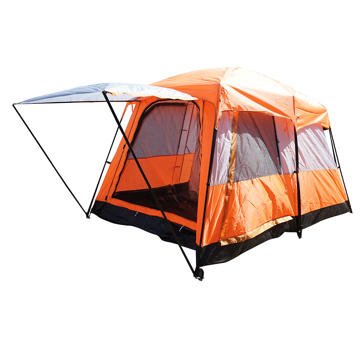 Image of Tenda da campeggio per 2-4 persone con veranda, impermeabile, con protezione UV e zanzariera, 330x210x180 cm