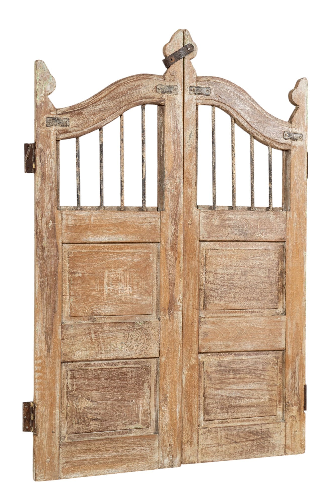 Biscottini Cancello In Legno Massello E Ferro, Da Interno E Da Esterno Molto Solido Robusto-image