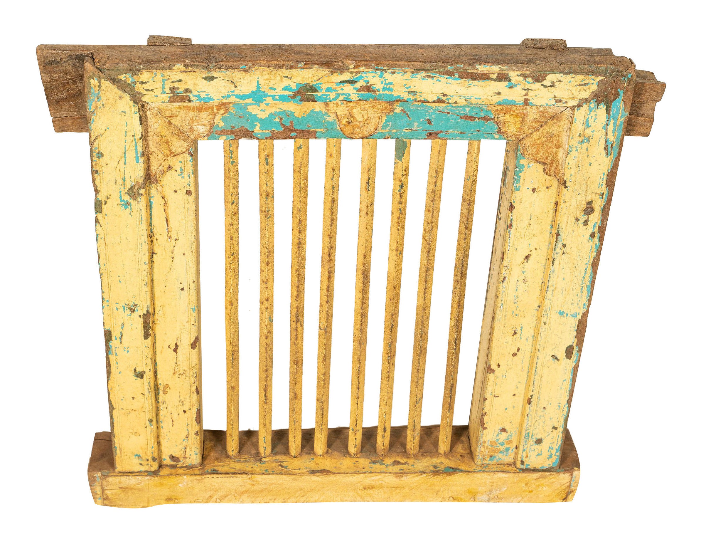 Biscottini Finestra Finestrina Grata In Legno Massello E In Ferro Antica E Vecchia Medievale Con Telaio Da Interno O Da Esterno-image