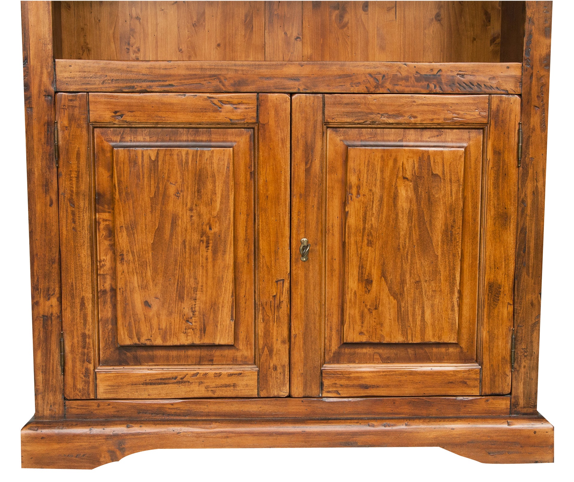 Biscottini Libreria In Legno Massello Di Tiglio Finitura Noce L108Xpr38Xh211 Cm. Made In Italy-image