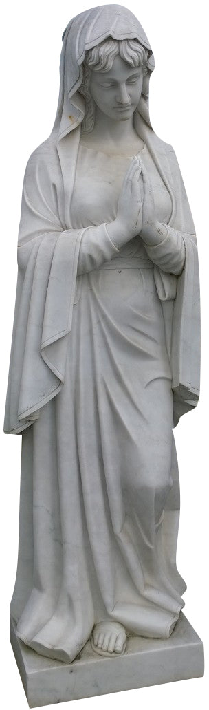 Biscottini Madonna di Lourdes in marmo L62xPR45xH215 cm Statua dimensioni Raffigurante