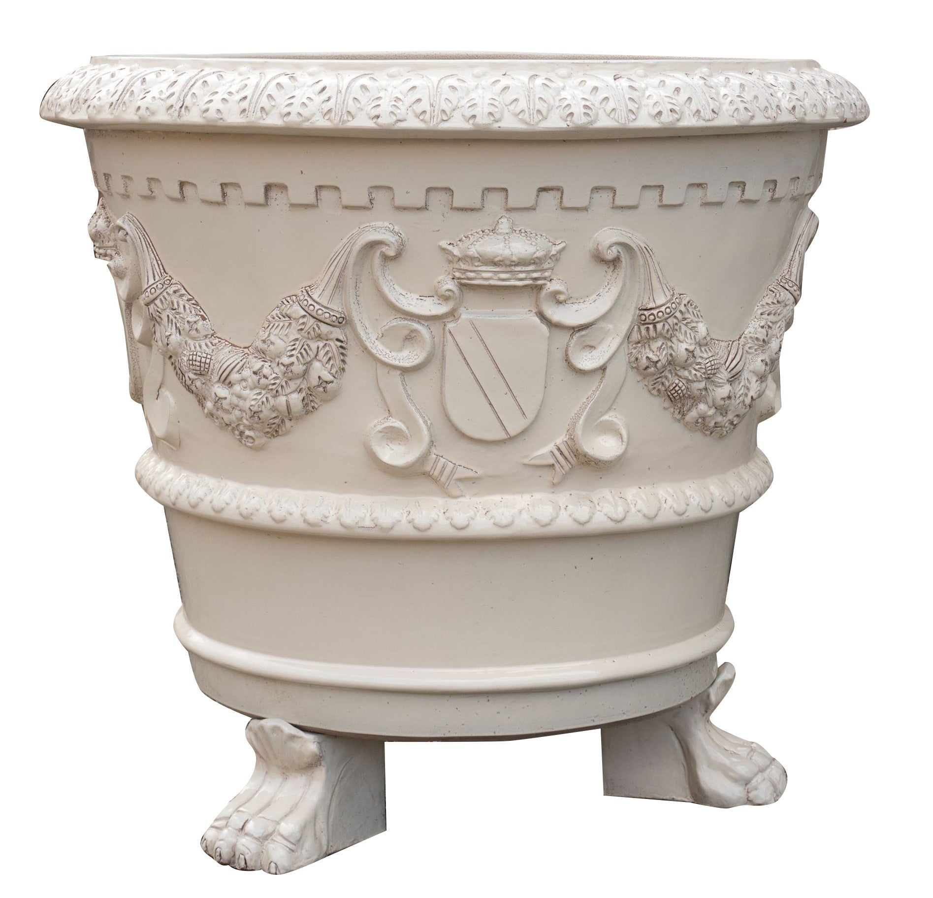 Biscottini Orcio Toscano smaltato invecchiato in terracotta toscana 100% Made in Italy interamente Lavorato a Mano L95xPR95xH74 cm