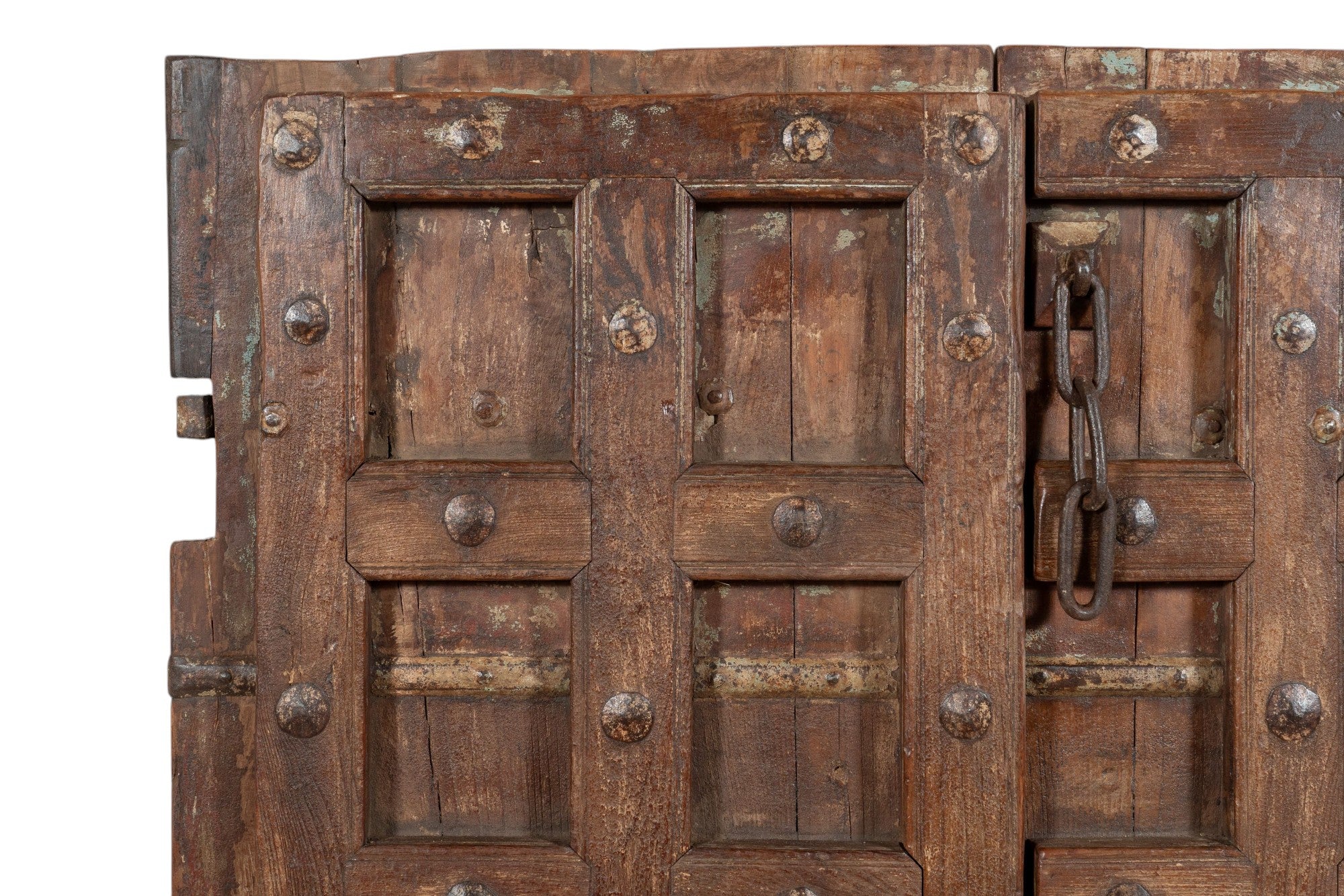 Biscottini Porta Portone In Legno Massello E Ferro Da Interno O Da Esterno Vecchia E Antica Medievale Scorrevole-image