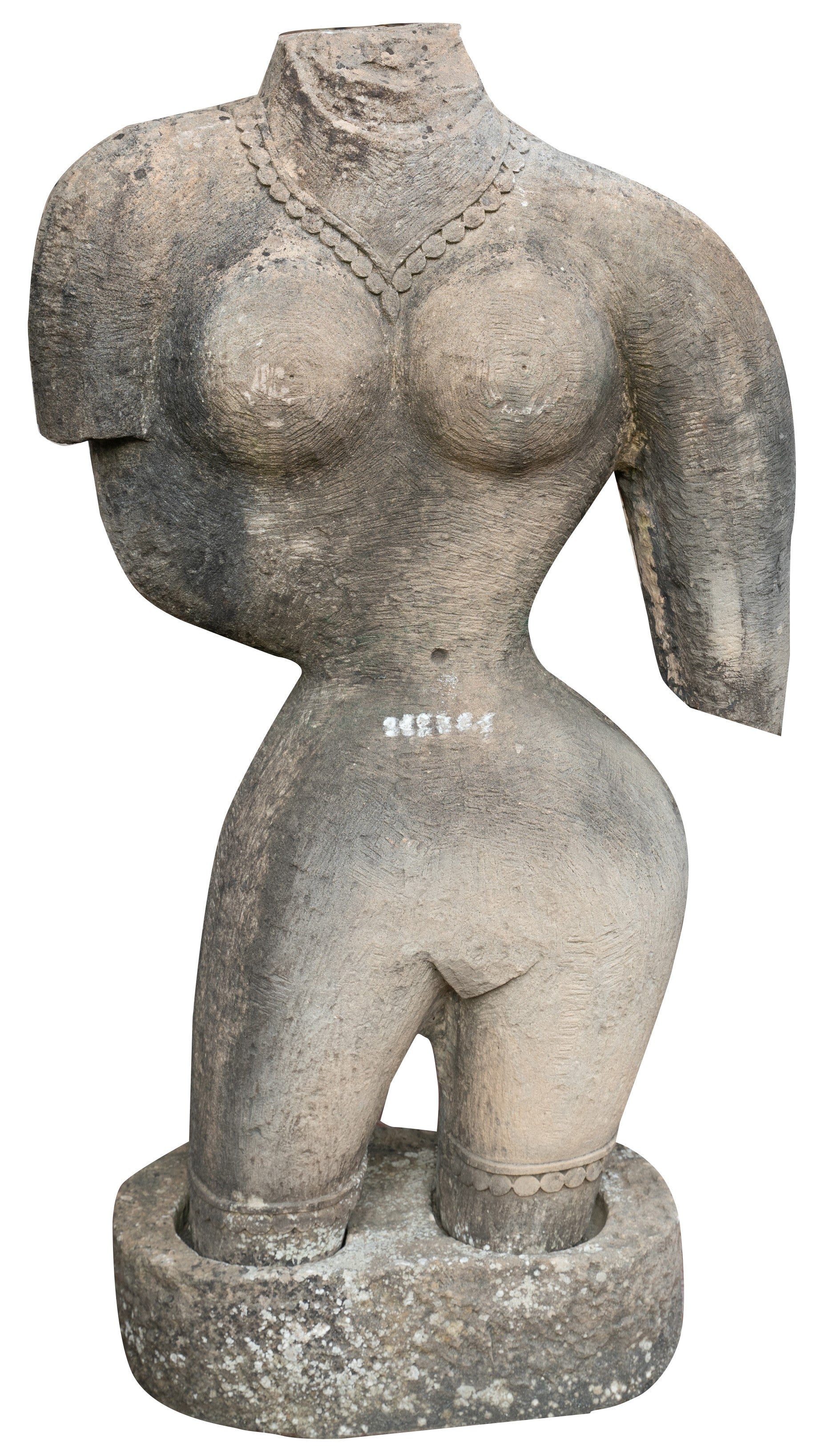 Biscottini Statua corpo di donna in pietra raffigurante larghezza profondità Offerta