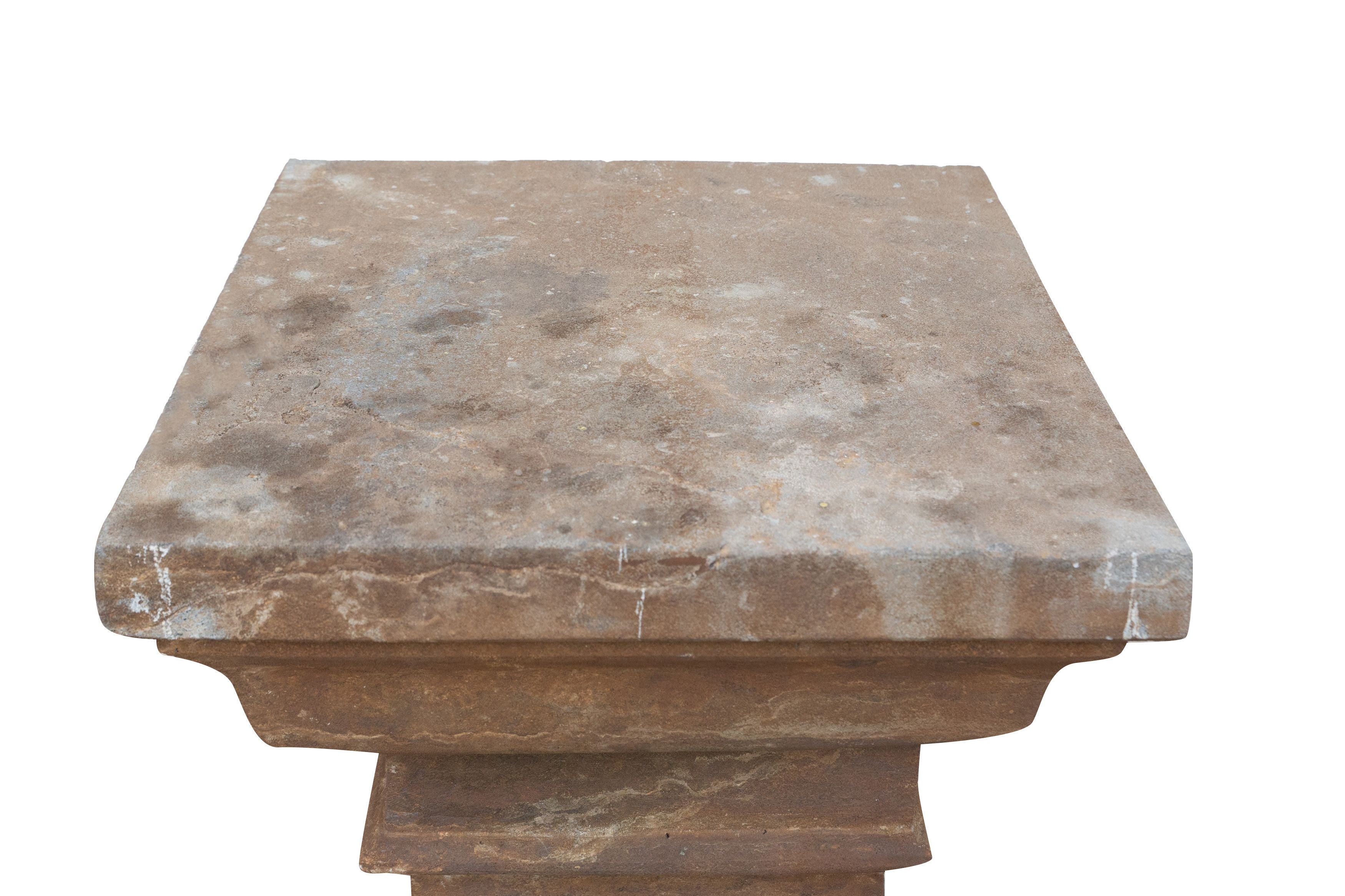 Biscottini Vecchia Base Portavaso In Pietra Molto Solida Robusta Offerta Speciale Qualità-image