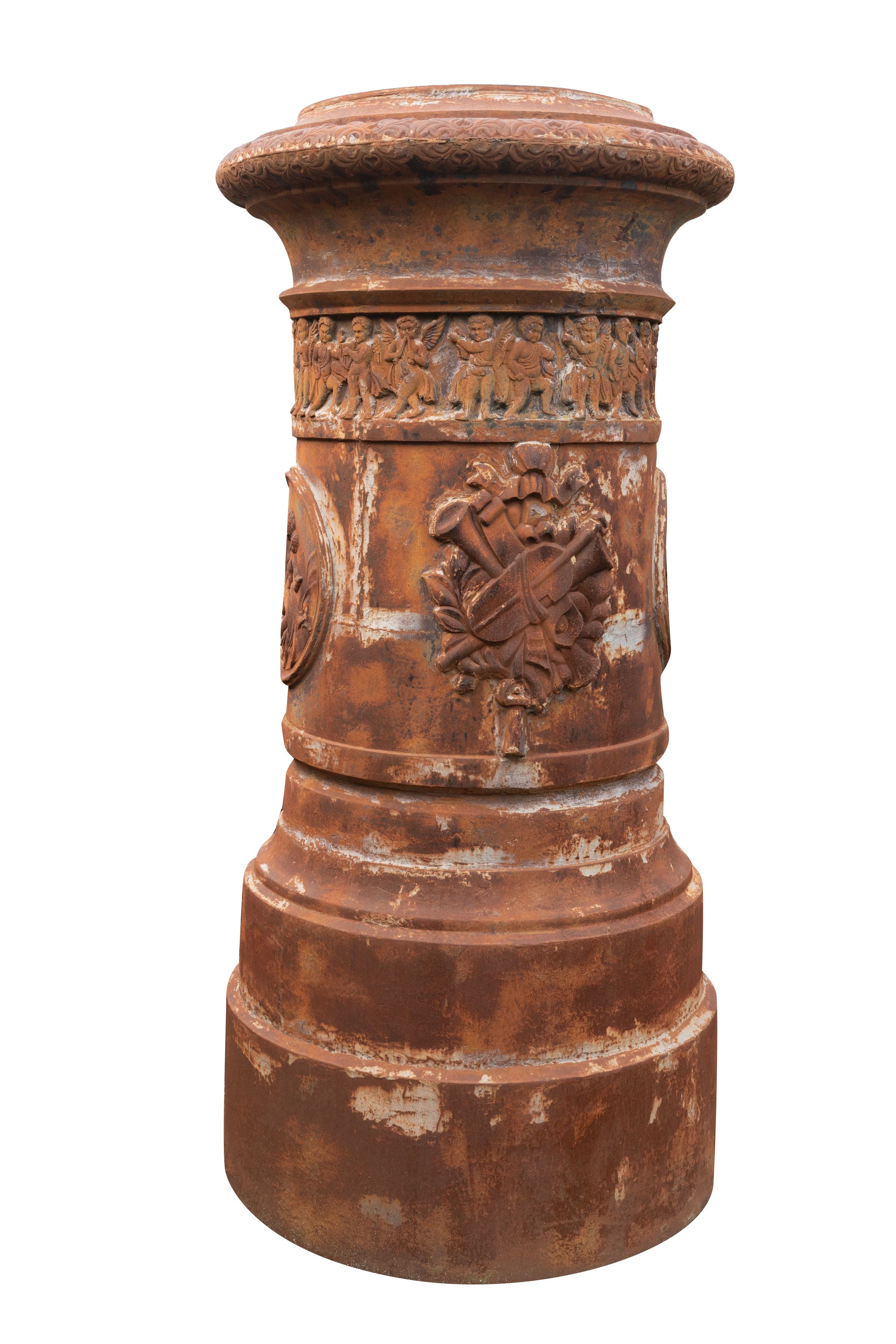 Biscottini Vecchia colonna in fusione di ghisa Molto solida robusta Offerta Speciale