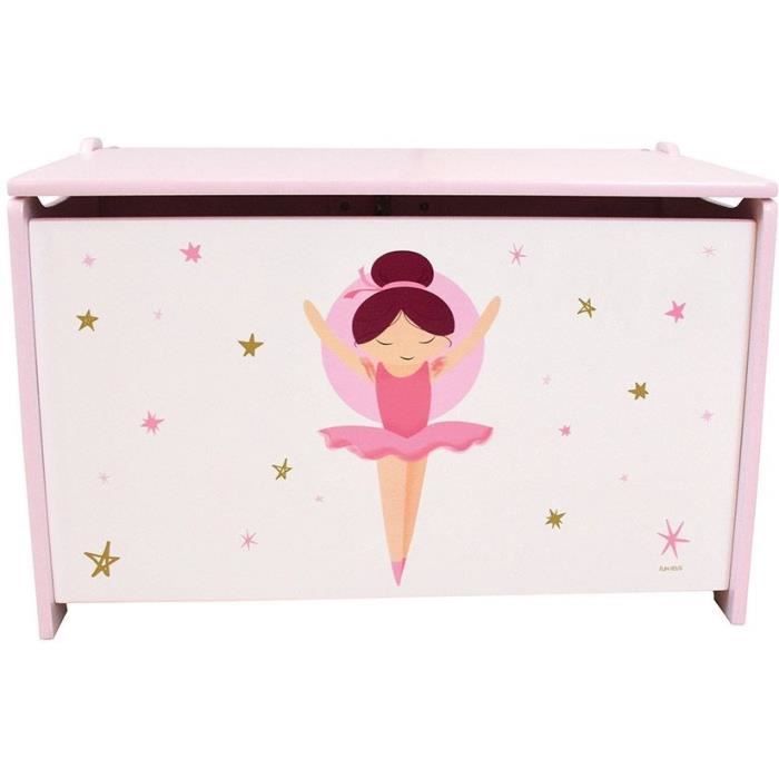 Image of Box di giocattoli in legno - ballerina ballerina - Fun House - H.40 X L.58 X D.36 cm