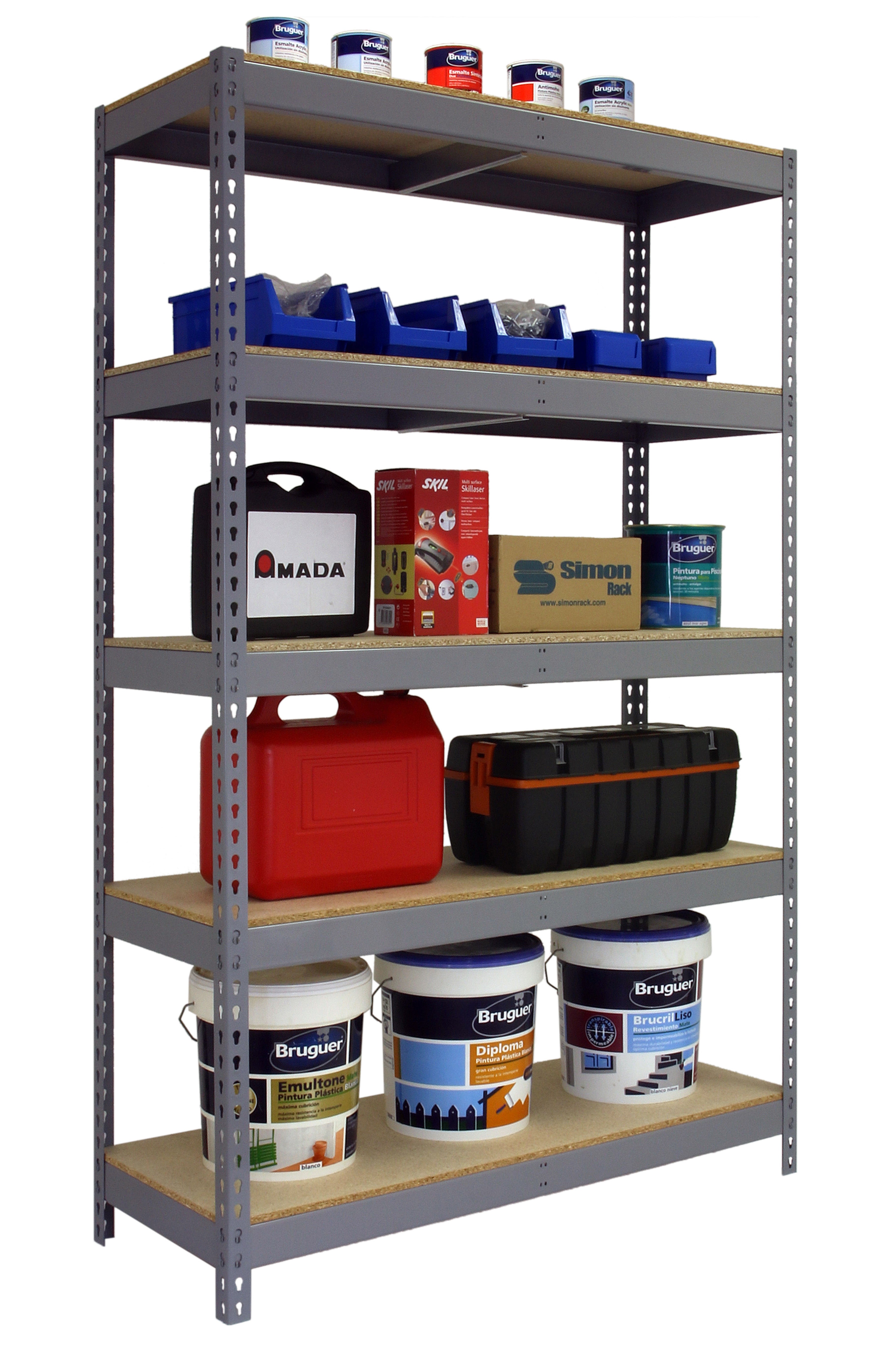 BRICOFORTE 1206-5 CHIPBOARD GRIS/MADERA