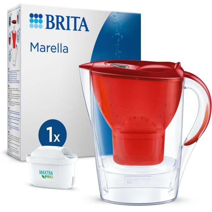 Image of Brita Carafe Filter Marella rosso (2.4L) includeva 1 cartuccia filtro Maxtra Pro All-in-1