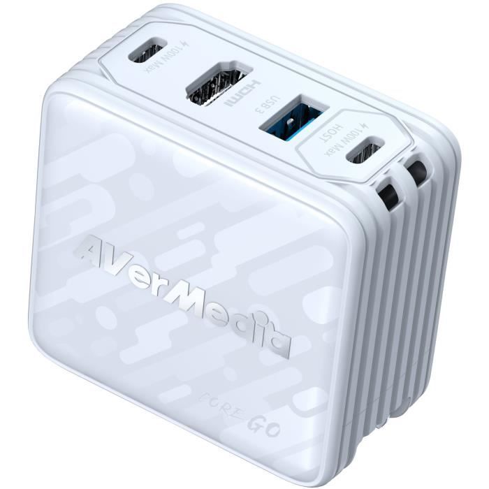 Image of Caricabatterie GaN - AVERMEDIA - 100W con uscita HDMI 4K GC313 Bianco