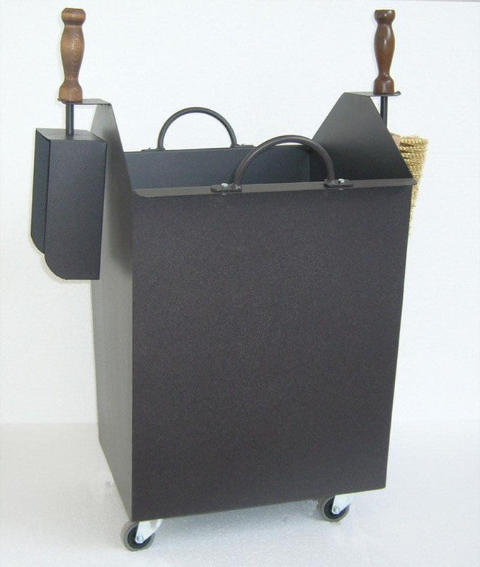 Image of CARRELLO PORTALEGNA WOOD BOX FERRO BATTUTO CRUCCOLINI CARRELLI PORTA LEGNA