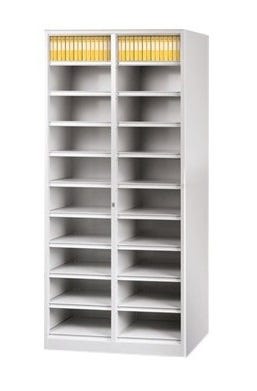 Cartelliera Metallica A 20 Caselle A Giorno Da Ufficio Cm. 90X35X200H-image