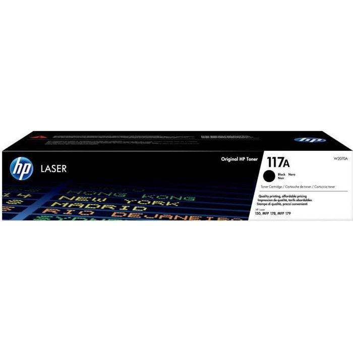 Image of Cartuccia toner nero originale HP 117A W2070A per stampanti HP Laser 150 e stampanti multifunzione HP Laser 178/179