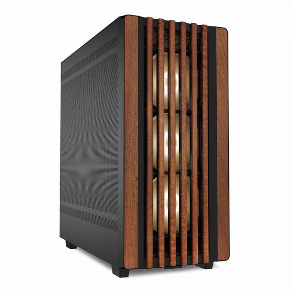 Image of Case Sharkoon Rebel C70M RGB - Atx, Micro Atx - Alimentatore NON presente - porte USB , audio in/out - 3x ventola PWM LED RGB addressable da 120 mm - Mid Tower ATX - RGB Color - Nero