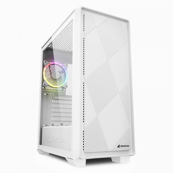 Image of Case Sharkoon VS8 RGB bianco Tower - Atx, Micro Atx - Alimentatore NON presente - 2 porte USB frontali, audio in/out - Ventola 2x 120mm. - Mid Tower ATX - Bianco
