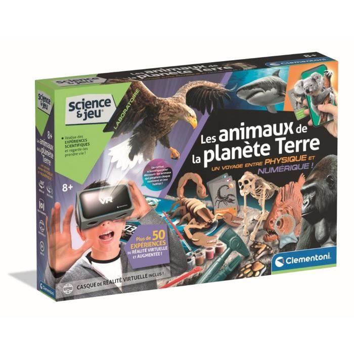 Image of CLEMENTONI - Animals planet Reality - Scientific box - Esperimenti scientifici e attività virtuali - Stampi, vernici,