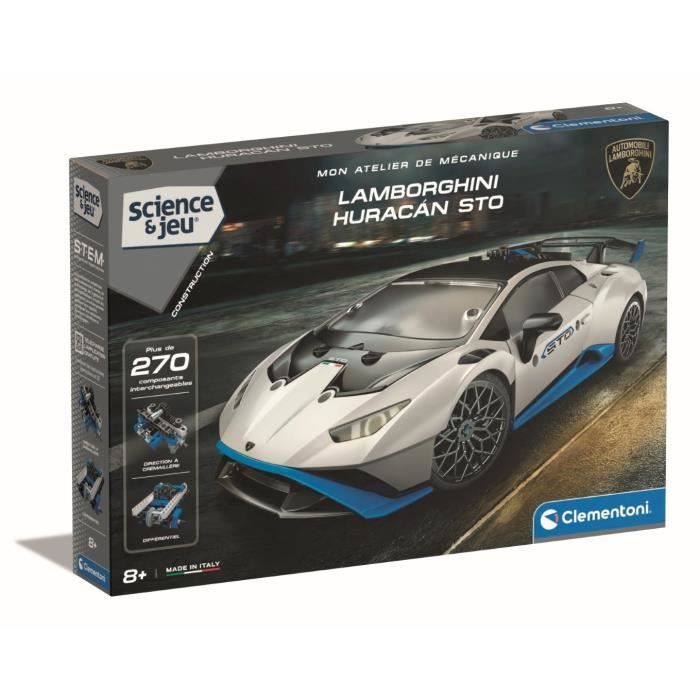 Image of CLEMENTONI - Lamborghini Huracan STO da costruire - Ruote sterzanti - Manuale illustrato e applicazione per la visualizzazione 3D - Fabri