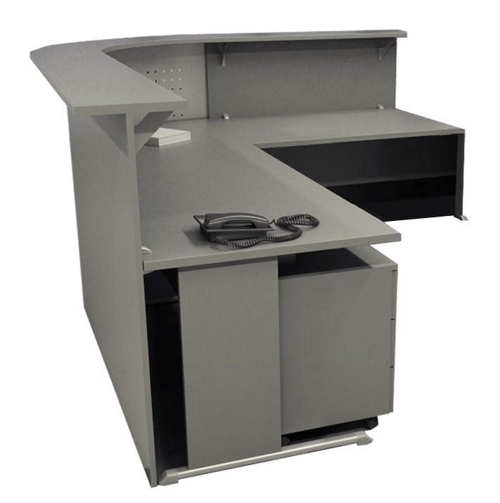 Composizione di reception per ufficio completa cm. 256X176X115H