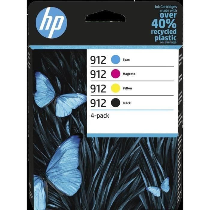 Image of Confezione da 4 cartucce di inchiostro originali HP 912, nero / ciano / magenta / giallo (6ZC74AE) per HP OfficeJet / OfficeJet Pro 8010/8020