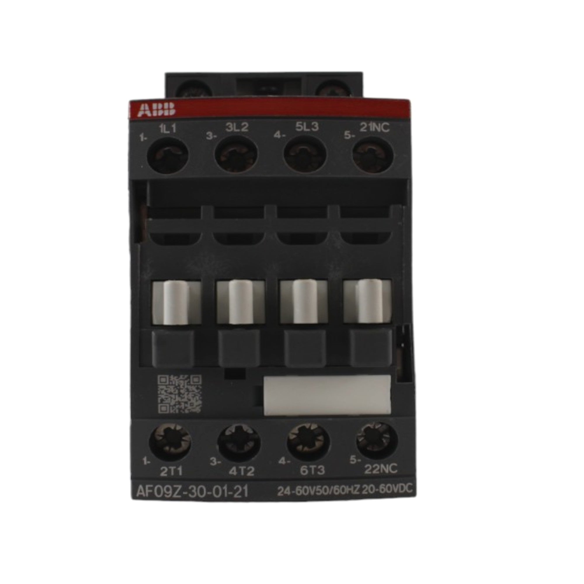 Image of Contattore di potenza AC-3 6A 4 kW / 400 V 1 NC 24 V DC 3 poli PLC ABB