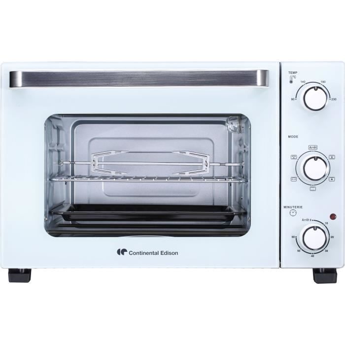 Image of CONTINENTAL EDISON CEMF35W - Miniforno elettrico 35L bianco - 1500W - Girarrosto, Convezione naturale
