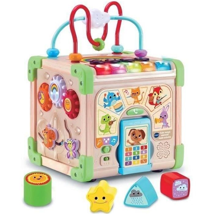 Image of CUBO NATURA INTERATTIVO MULTI-ATTIVIT VTECH (GIOCATTOLO IN LEGNO CERTIFICATO FSC)
