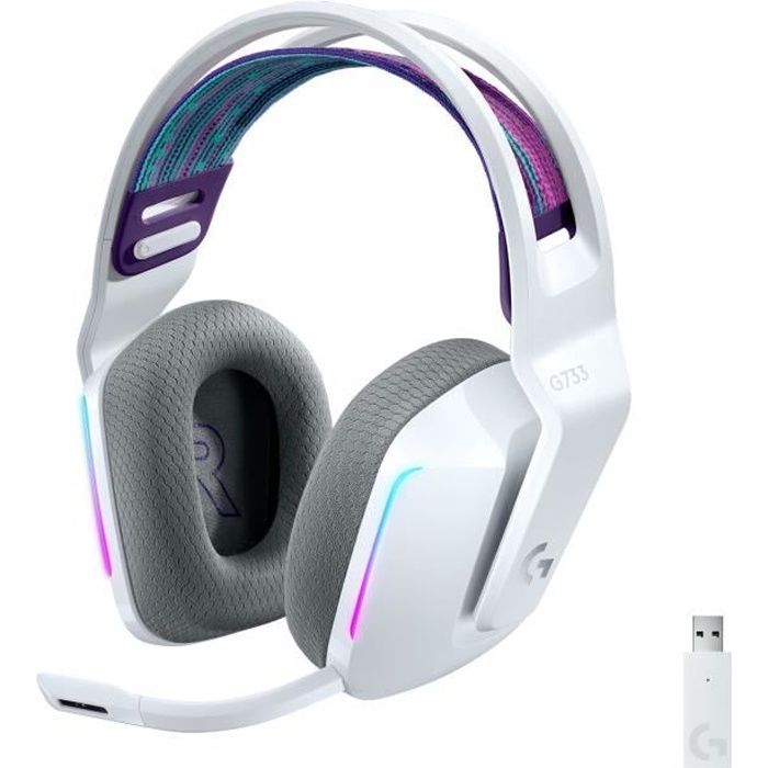 Image of Cuffie da gioco - Wireless - LOGITECH G - G733 LIGHTSPEED - Bianco