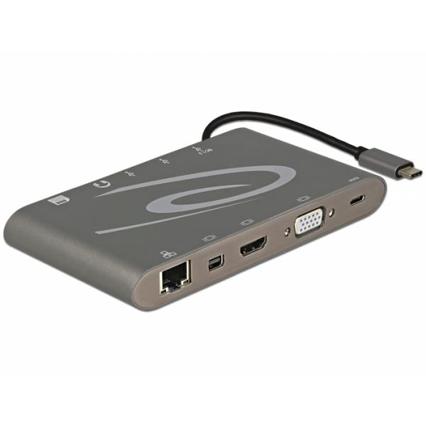 Image of DeLOCK 87297 replicatore di porte e docking station per laptop USB 3.2 Gen 2 [3.1 Gen 2] Type-C Grigio (Delock USB Type-C 3.1 Docking Statio)