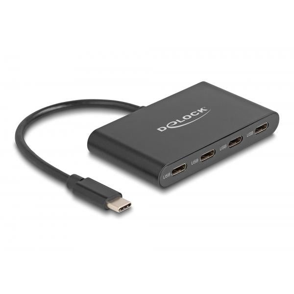 Image of DeLOCK Hub USB 3.2 Gen 2 USB Type-C con 4 x USB Type-C femmina 10 Gbps (Delock - hub - 10 Gbps - 4 porte)