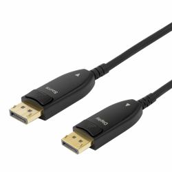 Deltaco DP-AOC15 cavo DisplayPort 15 m Nero (DisplayPort 1.4 Active Optical Cable,)