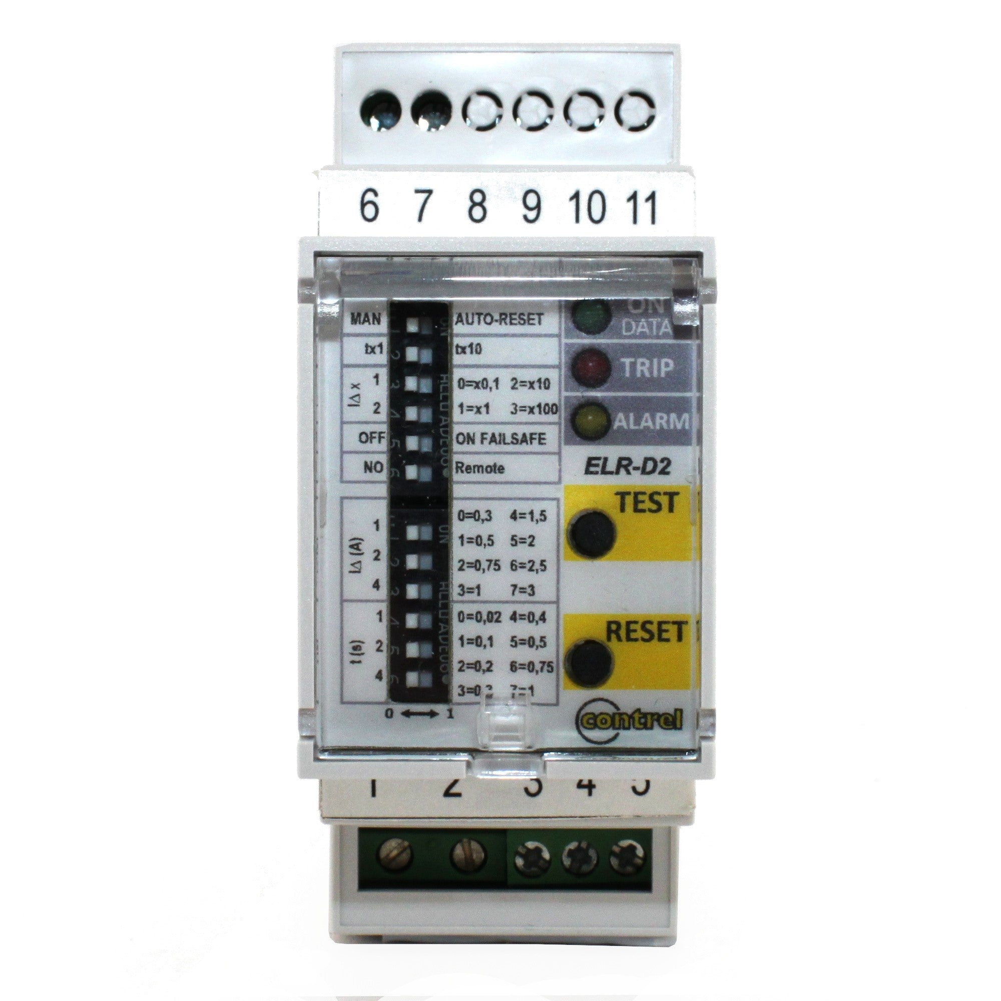 Differenziale elettronico 0,01A/5A 2 moduli Contrel