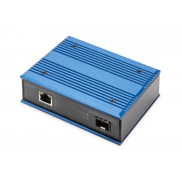 Image of Digitus Convertitore multimediale industriale da 10/100/1000 Base-TX a 1000 Base-FX (DIGITUS Media Converter SFP 10/100/100)