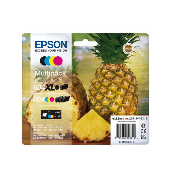 Image of Epson 604XL Multipack - Confezione da 4 - XL (Nero) + Capacità standard
