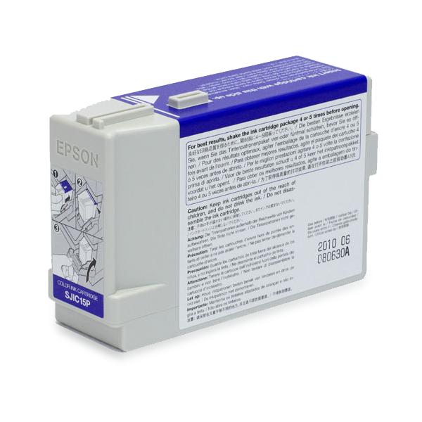 Image of Epson SJIC15P[CMY]: Ink cartridge for ColorWorks C3400 and TM-C610 [CMY] (SJIC15P : 3-COLOR FOR TM-C3400 - PIGMENT INK)