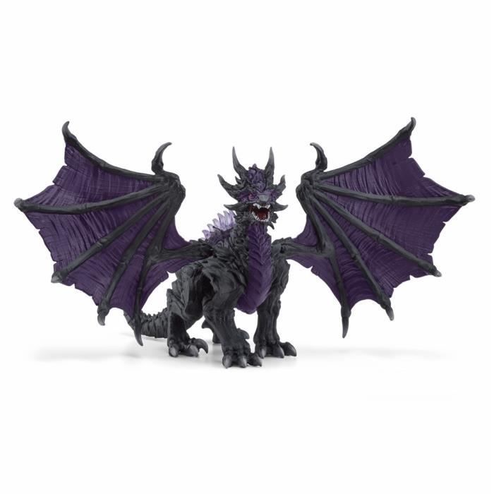 Image of Figura del Drago Oscuro - Drago giocattolo ultra realistico e resistente con ali mobili - Regalo per ragazzi e ragazze dai 7 anni in su