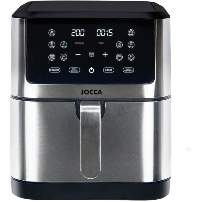 Image of Friggitrice senza olio - JOCCA - 2193 - 8L - 1800 W - 30,3 x 38,3 x 35,1 cm - Acciaio inox
