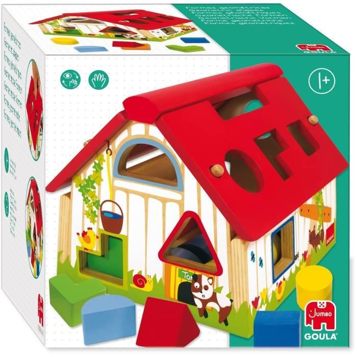 Image of Gioco educativo - GOULA - Forme geometriche - Scatola porta forme per imparare a riconoscere le forme