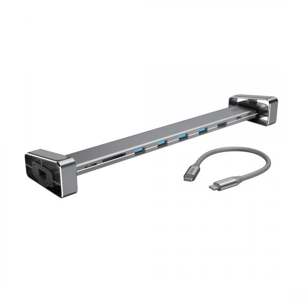 Image of Hama 00200103 replicatore di porte e docking station per laptop USB 3.2 Gen 1 [3.1 Gen 1] Type-C Grigio (Hama 9in1-USB-C-Docking-Station fr 4)